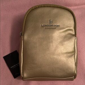 London Fog Metallic Gold Backpack New $68